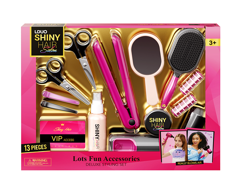 Hair Salon Deluxe Stying Set(With Lights And Sound)13PCS