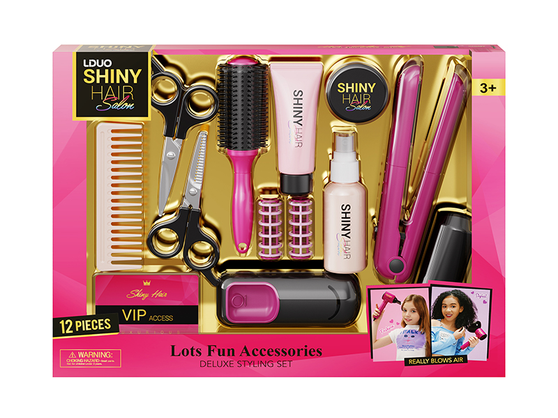 Hair Salon Deluxe Stying Set(With Lights And Sound)12PCS
