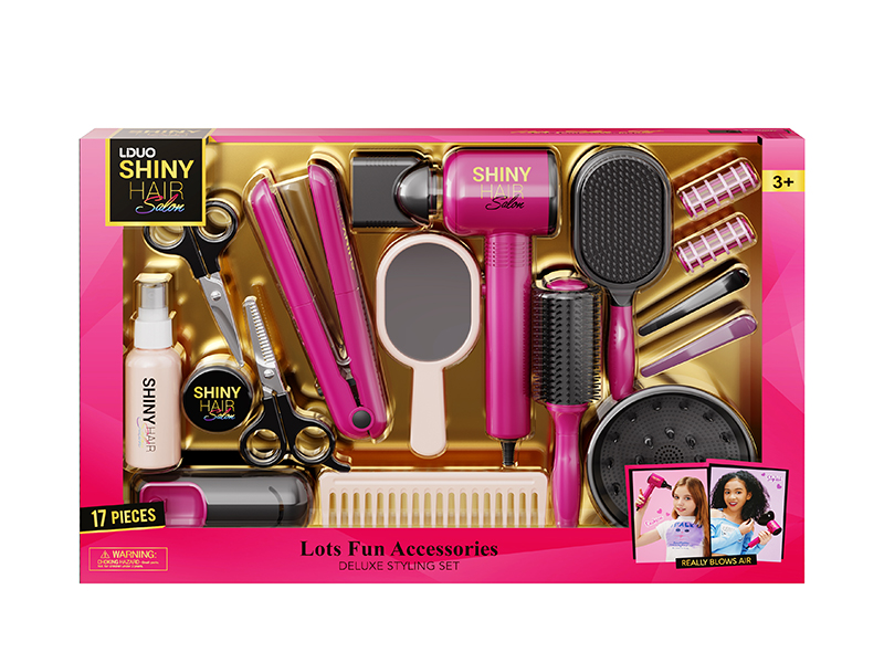 Hair Salon Deluxe Stying Set(With Lights And Sound)17PCS