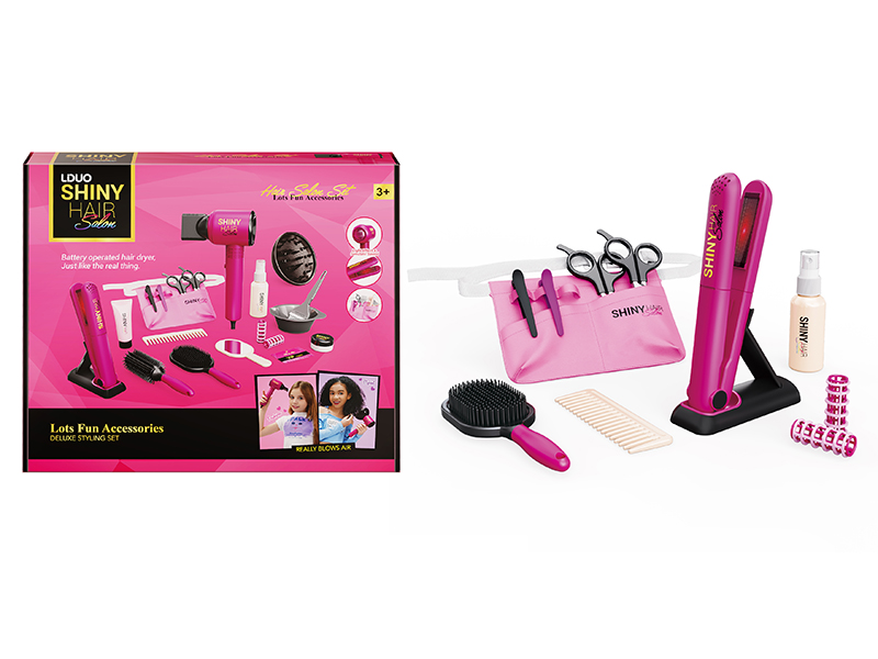 Hair Salon Deluxe Stying Set(With Lights And Sound)12PCS