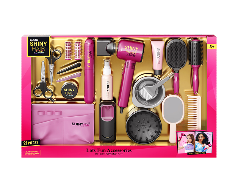 Hair Salon Deluxe Stying Set(With Lights And Sound)21PCS
