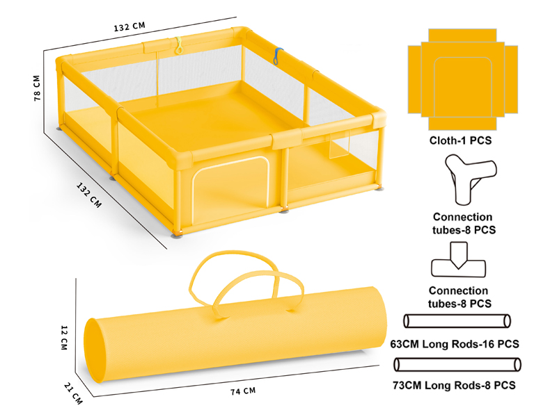 Orange Square Fence Toy