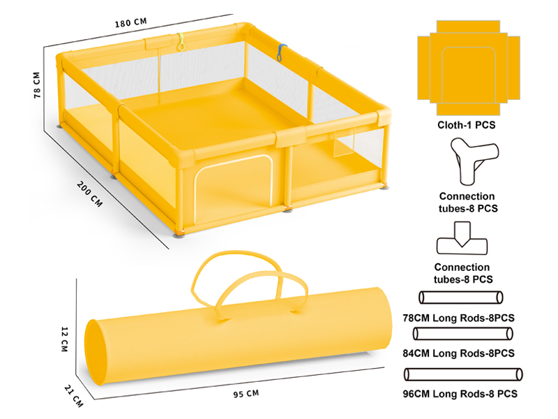 Orange Square Fence Toy