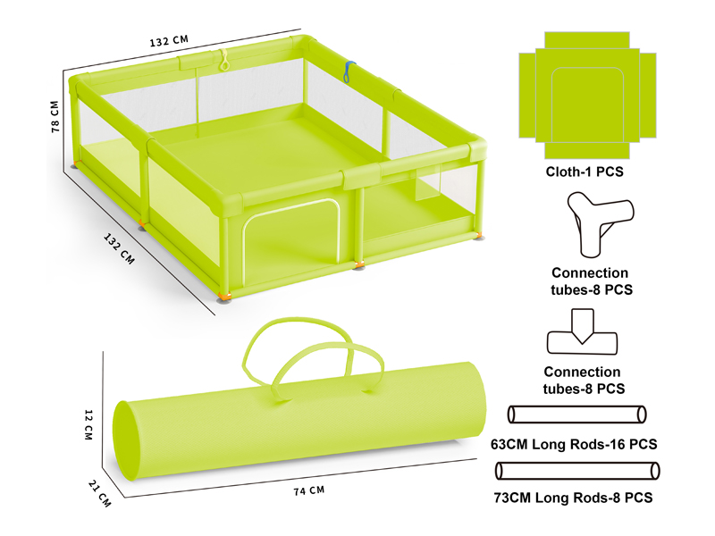Green Square Fence Toy
