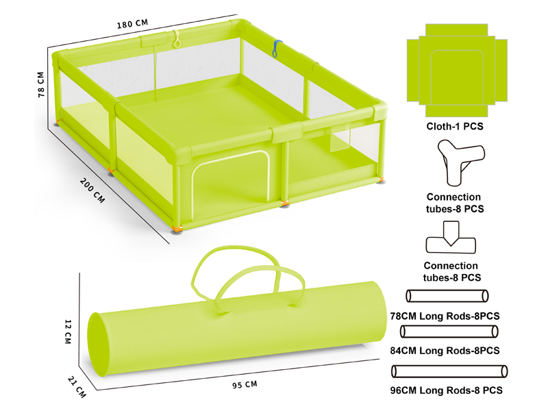 Green Square Fence Toy