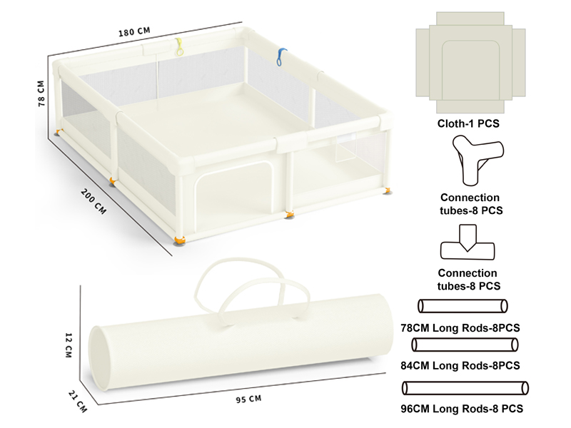White Square Fence Toy