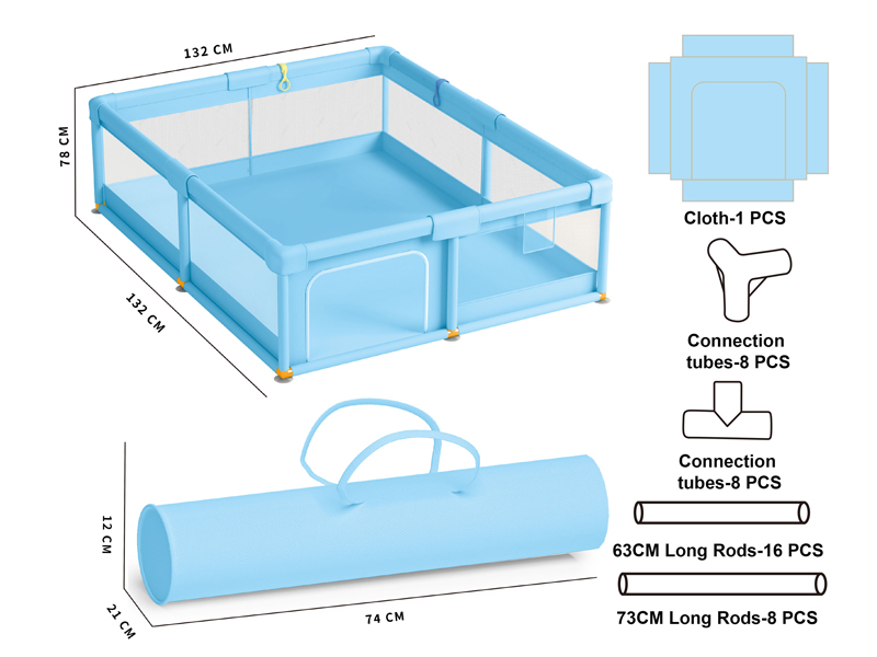 Blue Square Fence Toy