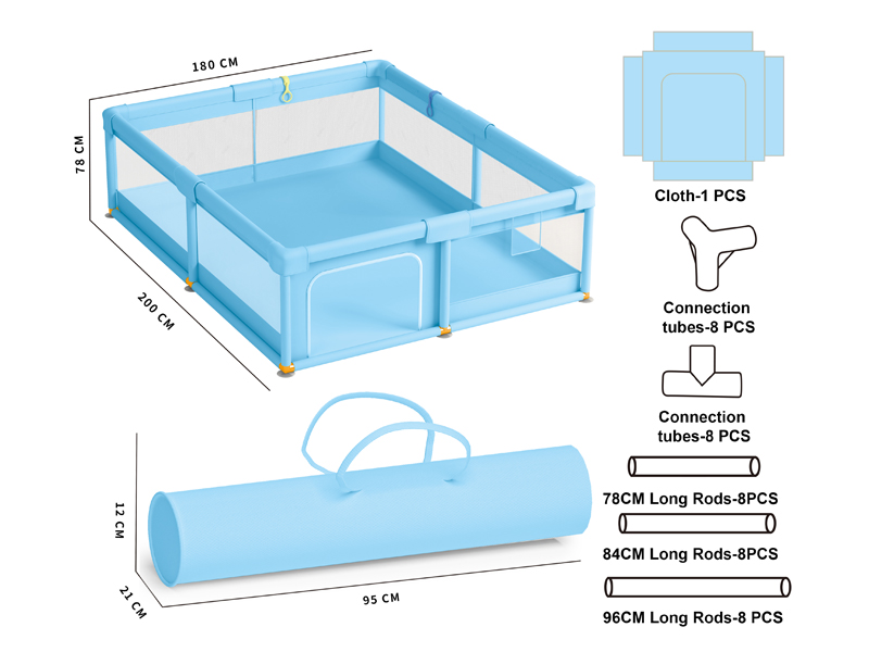Blue Square Fence Toy