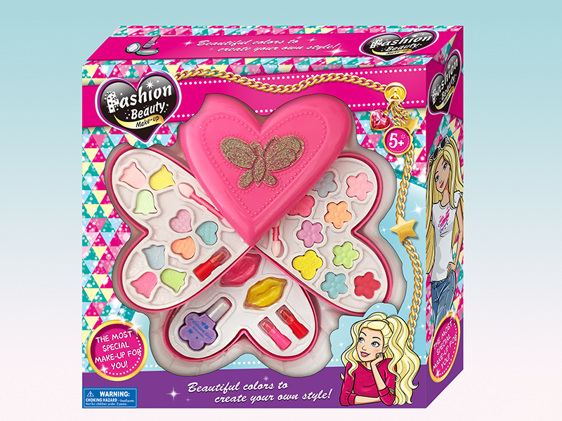 Heart-Shaped 3 Layers Make Up Box