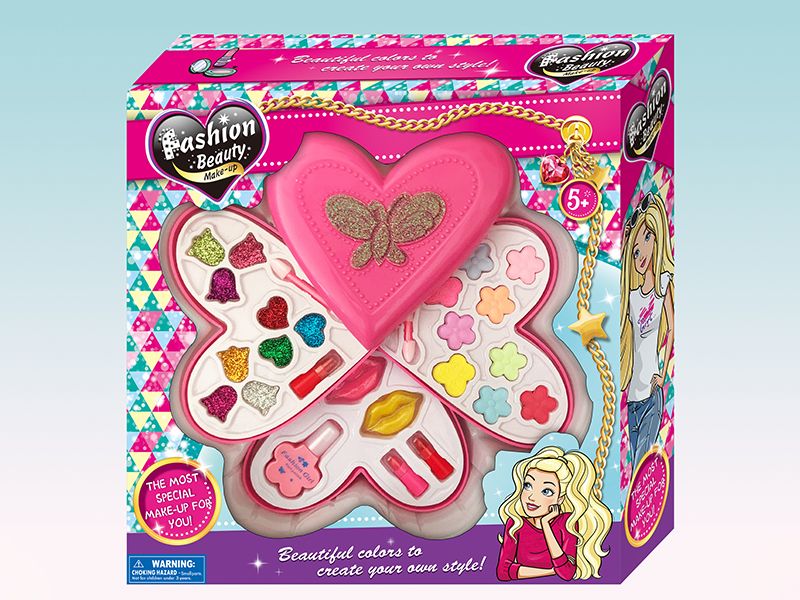 Heart-Shaped 3 Layers Make Up Box