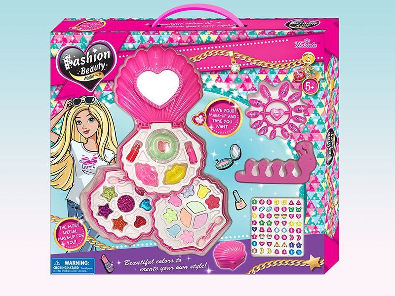 Shell Shaped 3 Layer Make Up Box