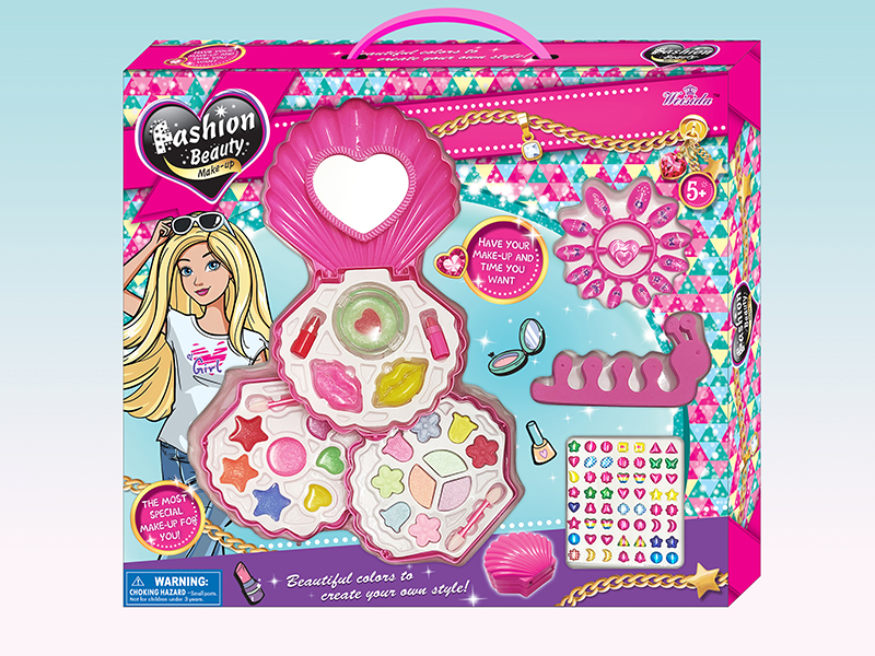 Shell Shaped 3 Layer Make Up Box