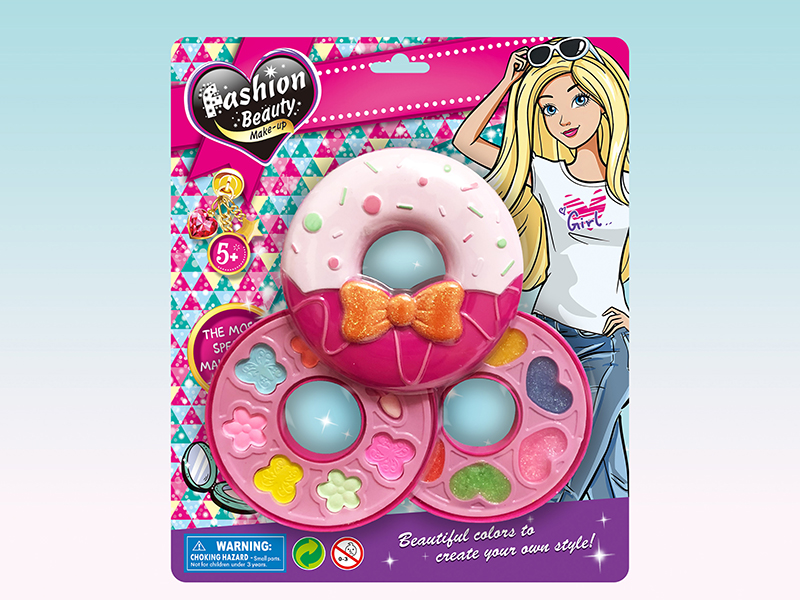 Two Layer Doughnut-Shaped Make Up Box Set