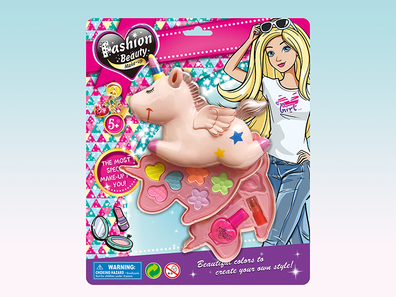 Two Layer Unicorn Shaped Make Up Box Set