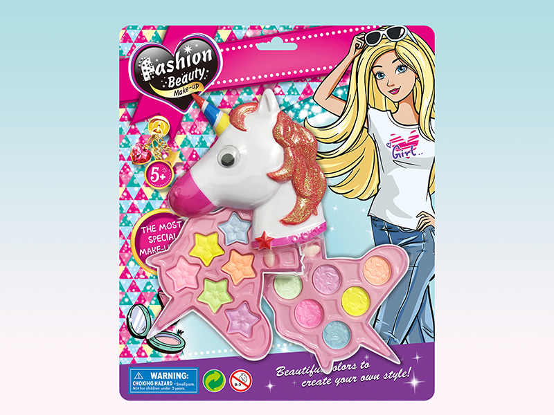 Two Layer Unicorn Shaped Make Up Box Set