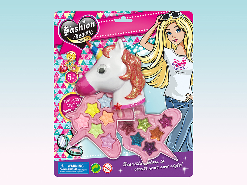 Two Layer Unicorn Shaped Make Up Box Set