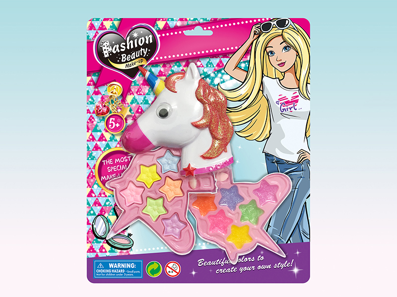 Two Layer Unicorn Shaped Make Up Box Set