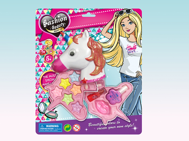 Two Layer Unicorn Shaped Make Up Box Set