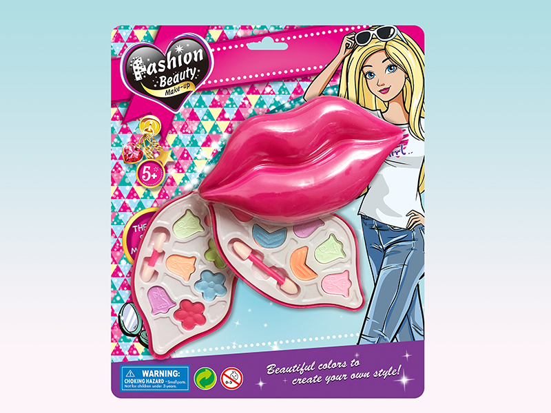 Two Layer Lip-Shaped Make Up Set