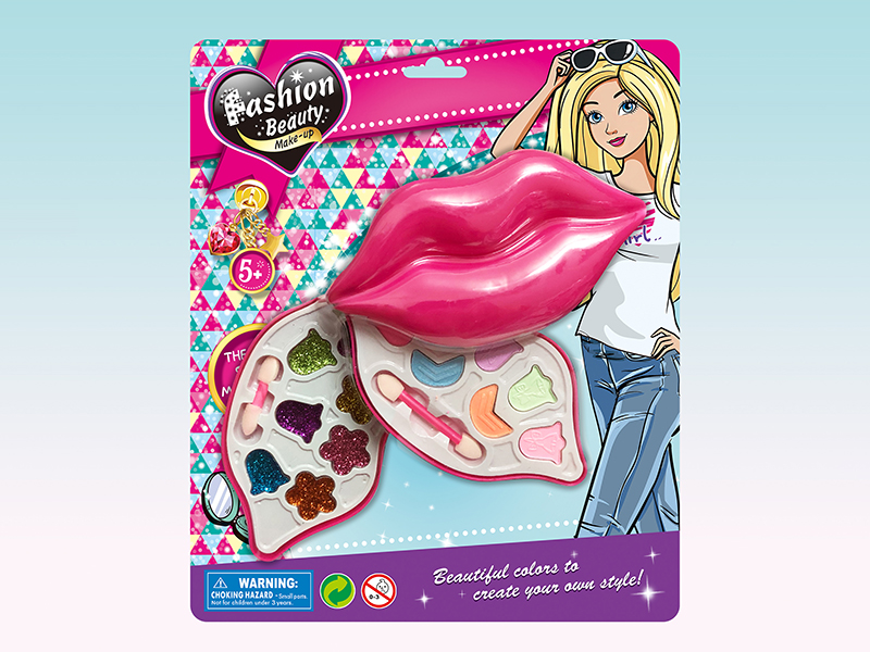 Two Layer Lip-Shaped Make Up Set