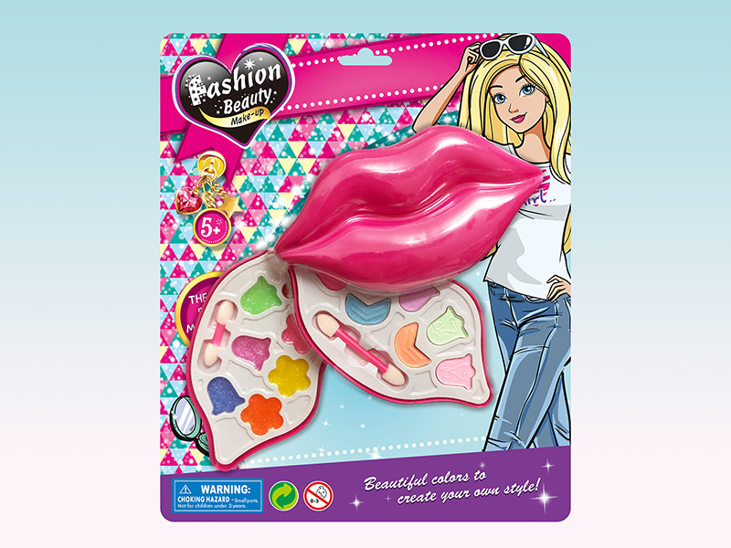 Two Layer Lip-Shaped Make Up Set