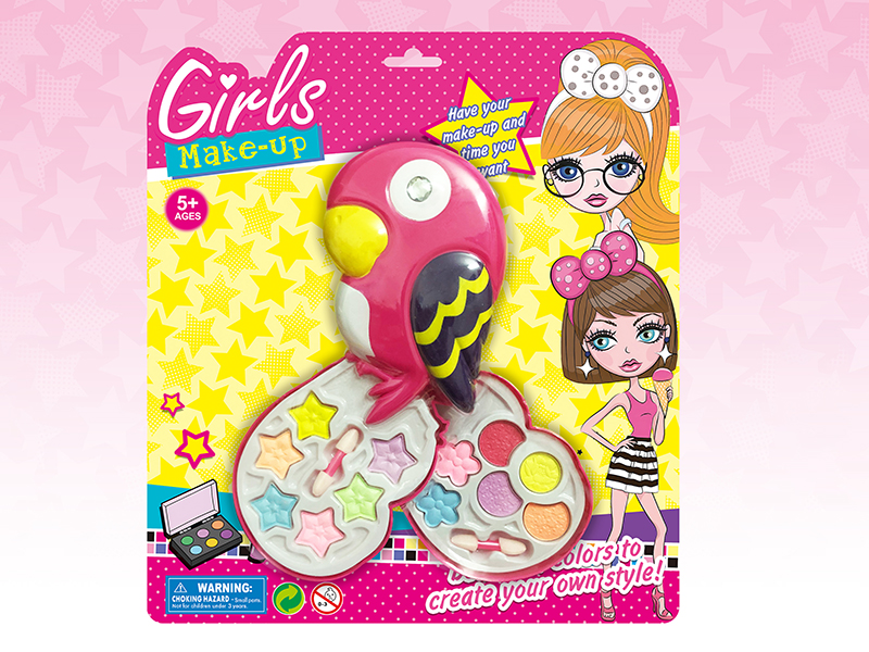 Two Layer Parrot-Shaped Make Up Set