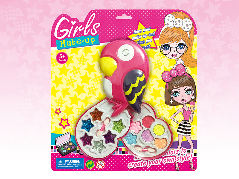 Two Layer Parrot-Shaped Make Up Set