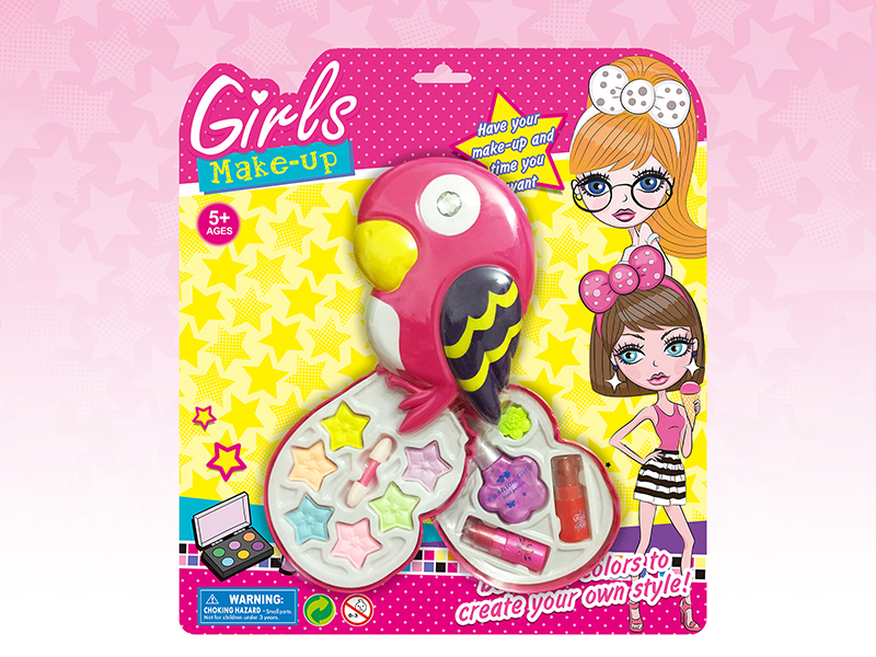 Two Layer Parrot-Shaped Make Up Set