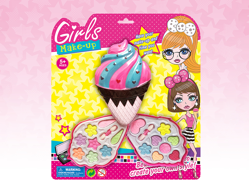 Two Layer Ice Cream-Shaped Make Up Set