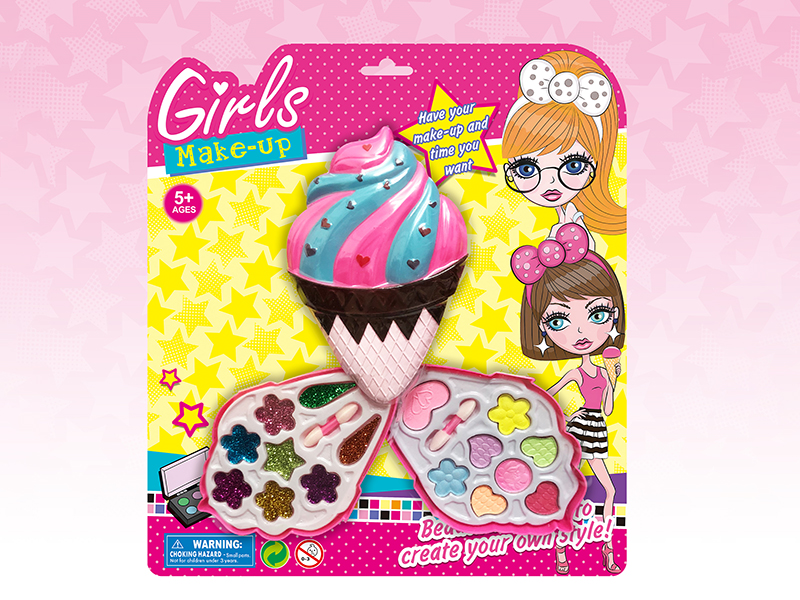 Two Layer Ice Cream-Shaped Make Up Set