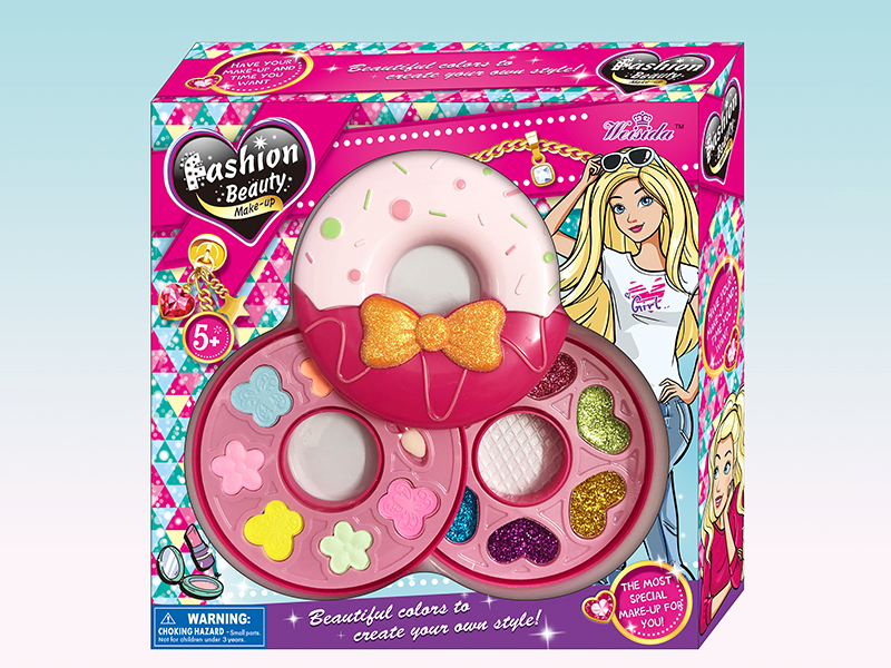 Two Layer Doughnut-Shaped Cosmetics Set