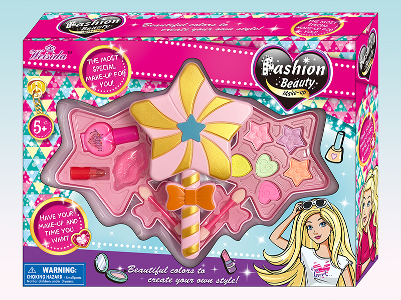 Two Layer Pentagram Magic Wand Shaped Make Up Set