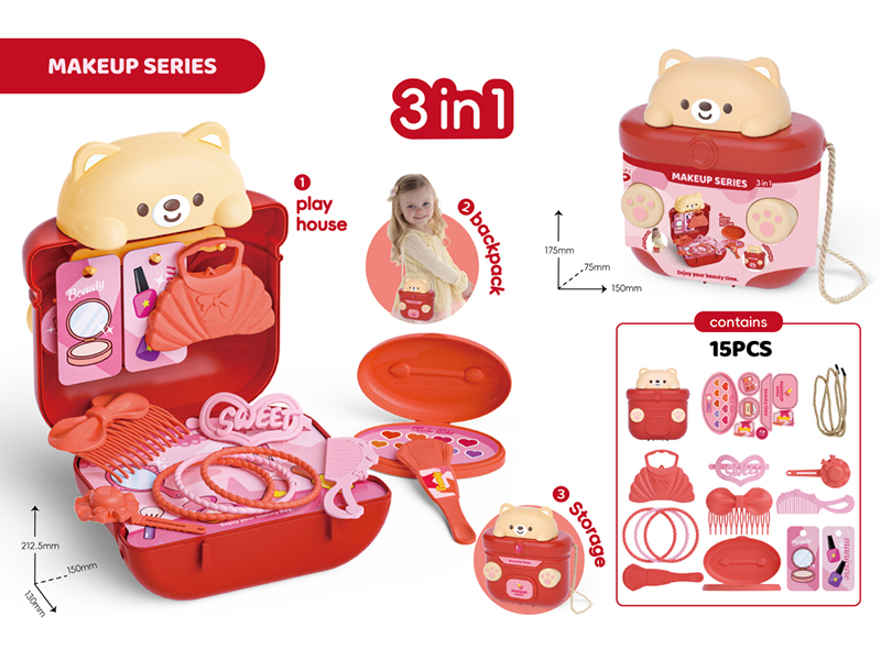 Make Up Theme Storage Bear Backpack