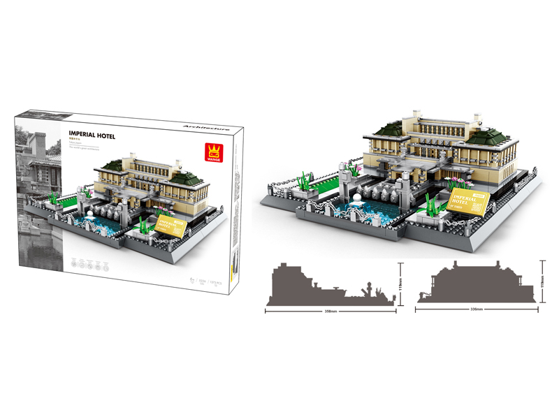 Tokyo Imperial Hotel Building Blocks 1373PCS