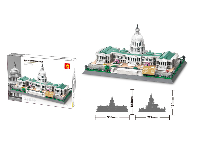 Building Blocks 1074Pcs For The Us Capitol Building In Washington, D.C
