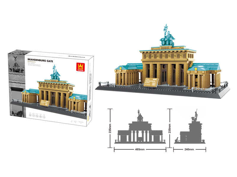 Berlin, Germany Brandenburg Gate Building Blocks 1551Pcs