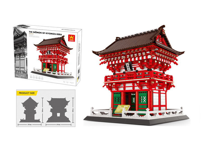 2409Pcs Of Renwangmen Building Blocks From Kiyomizu Temple, Kyoto, Japan