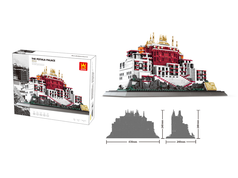 1464Pcs Building Blocks Of Potala Palace, Xizang, China
