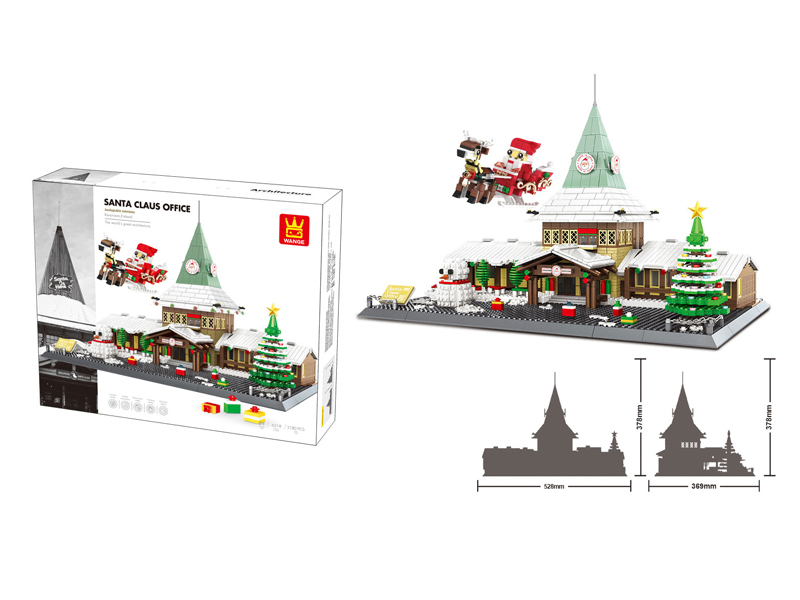 Finland Rovaniemi Santa Claus Office Building Blocks 2180Pcs