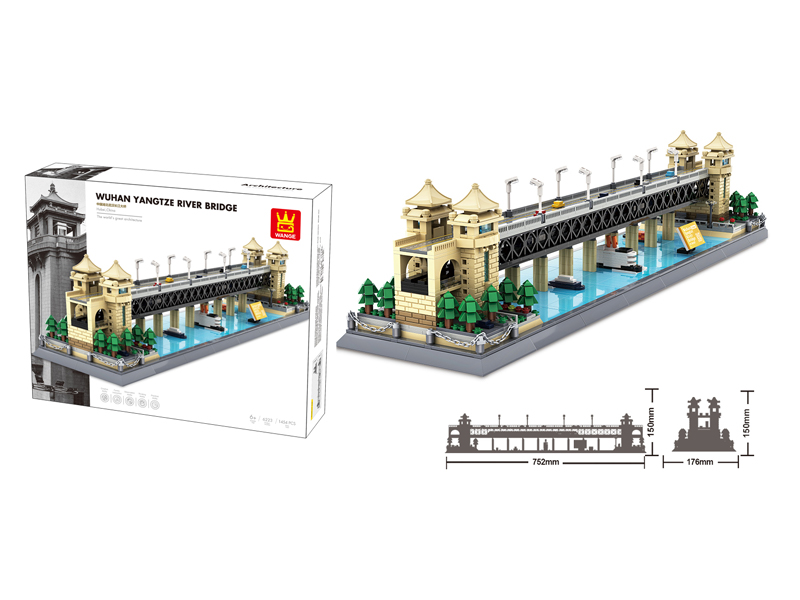 Wuhan Yangtze River Bridge Building Blocks 1454Pcs, China
