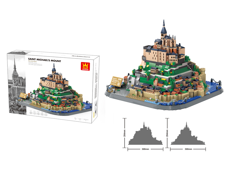 Building Blocks From Mont Saint Michel In Normandy, Manche Province, France 1392Pcs
