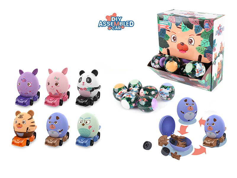 DIY Assembly Car(Cartoon Animal Series)24pc