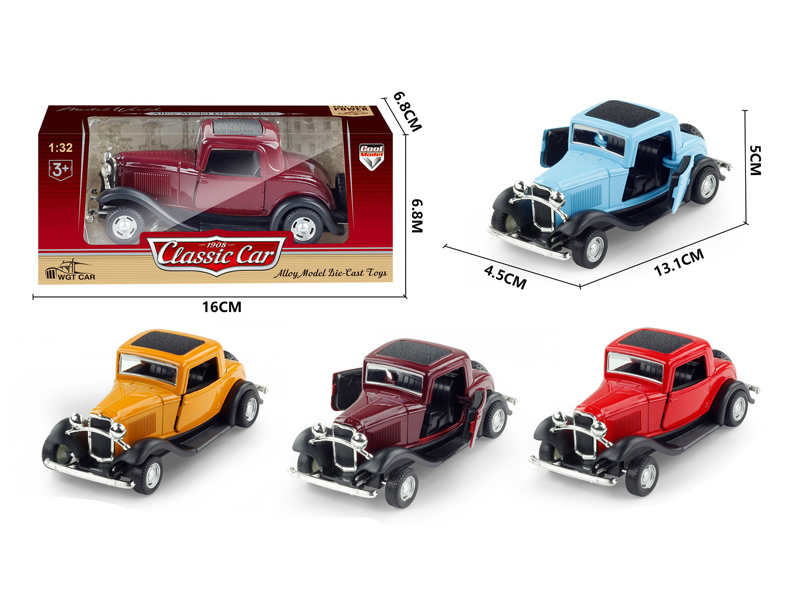 1:32 Alloy Pull Back Simulation Vintage Car Ford