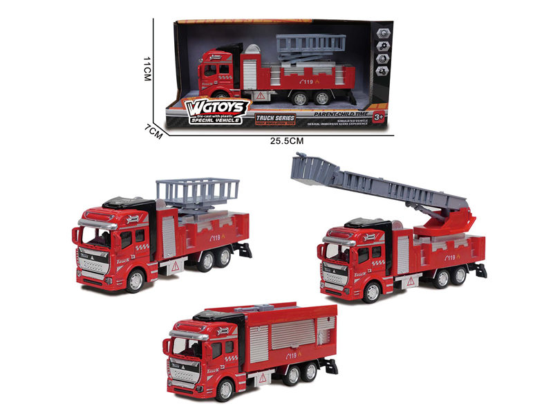 1:50 Alloy Pull Back Fire Engine