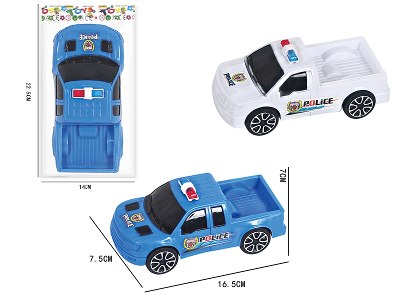 Friction Police Pickup Truck