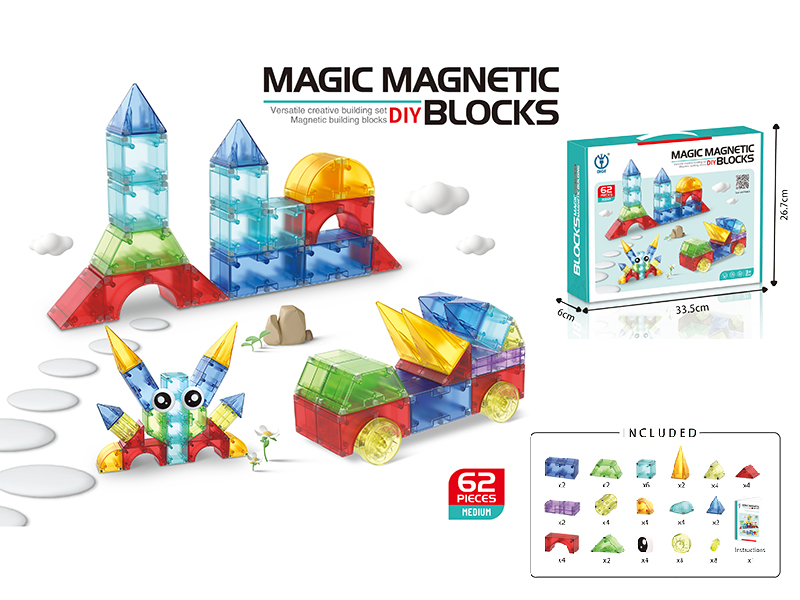 Magnetic Building Block 62PCS