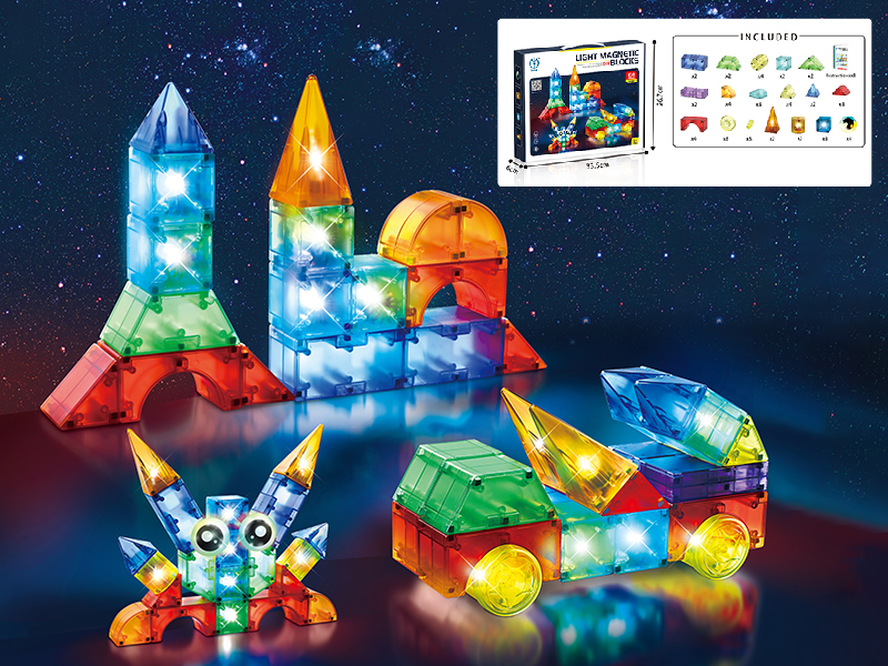 Magnetic Building Block 64PCS(With Lights)