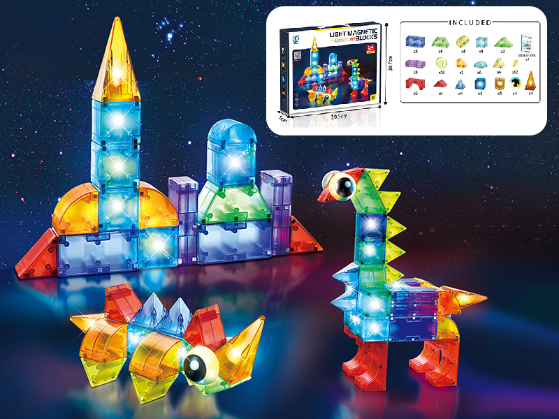 Magnetic Building Block 94PCS(With Lights)
