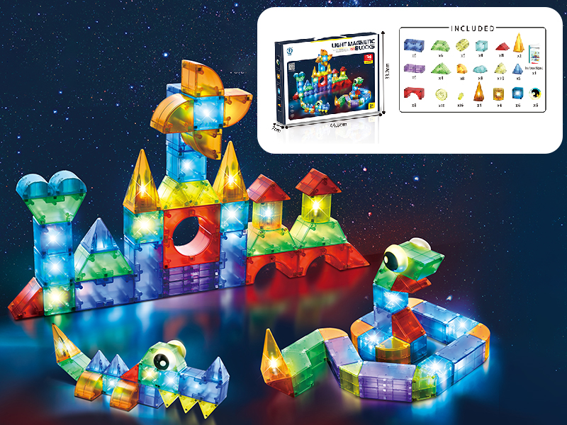 Magnetic Building Block 134PCS(With Lights)