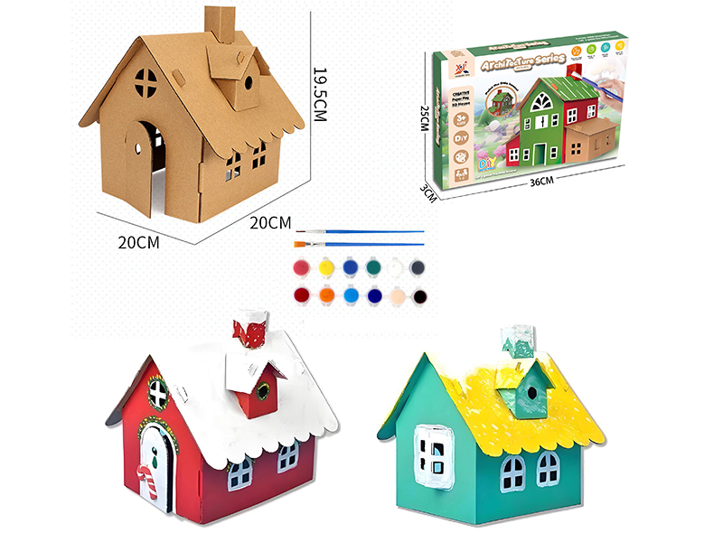 Architecture Series Model DIY Colored Drawing 3D House(Moore Cottage)